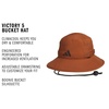 adidas Men’s Victory Bucket Hat Boonie | Wide Shade Brim, Moisture-Wicking Sweatband, Lightweight, Breathable, All-Day Sun Comfort(Dusky Bronze Brown/Aurora Coffee Brown/5)