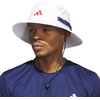 adidas Men’s Victory Bucket Hat Boonie | Wide Shade Brim, Moisture-Wicking Sweatband, Lightweight, Breathable, All-Day Sun Comfort(White/Dark Blue/Better Scarlet/5)