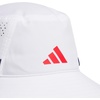 adidas Men’s Victory Bucket Hat Boonie | Wide Shade Brim, Moisture-Wicking Sweatband, Lightweight, Breathable, All-Day Sun Comfort(White/Dark Blue/Better Scarlet/5)
