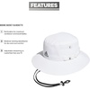 adidas Men’s Victory Bucket Hat Boonie | Wide Shade Brim, Moisture-Wicking Sweatband, Lightweight, Breathable, All-Day Sun Comfort(White/Onix Grey/4)