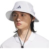 adidas Men’s Victory Bucket Hat Boonie | Wide Shade Brim, Moisture-Wicking Sweatband, Lightweight, Breathable, All-Day Sun Comfort(White/Onix Grey/Black/5)