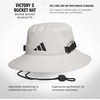 adidas Men’s Victory Bucket Hat Boonie | Wide Shade Brim, Moisture-Wicking Sweatband, Lightweight, Breathable, All-Day Sun Comfort(Wonder Alumina Grey/Black/5)