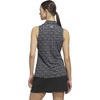 adidas Women’s Ultimate365 Printed Ottoman Sleeveless Polo(Black)