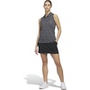 adidas Women’s Ultimate365 Printed Ottoman Sleeveless Polo(Black)