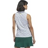 adidas Women’s Ultimate365 Printed Ottoman Sleeveless Polo(Collegiate Green)