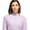 adidas Women’s Ultimate365 Solid Quarter-zip Mock Neck Top(Frozen Purple)