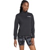 adidas womens Terrex Multi Climawarm Half-zip Tech Fleece Hiking Sweatshirt(Black)