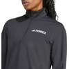 adidas womens Terrex Multi Climawarm Half-zip Tech Fleece Hiking Sweatshirt(Black)