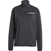 adidas womens Terrex Multi Climawarm Half-zip Tech Fleece Hiking Sweatshirt(Black)