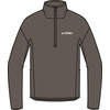 adidas womens Terrex Multi Climawarm Half-zip Tech Fleece Hiking Sweatshirt(Earth Strata/Earth Strata)
