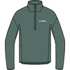 adidas womens Terrex Multi Climawarm Half-zip Tech Fleece Hiking Sweatshirt(Preloved Teal)