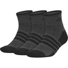 adidas Men’s Cushioned X Socks 3 Pairs | 3-Pack, Targeted Cushioning, Arch Support, Breathable Moisture-Wicking, Reinforced Heel & Toe, All-Day Comfort(Black/Onix Grey/Quarter/3)