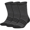 adidas Men’s Cushioned X Socks 3 Pairs | 3-Pack, Targeted Cushioning, Arch Support, Breathable Moisture-Wicking, Reinforced Heel & Toe, All-Day Comfort(Black/Onix Grey/Crew/3)