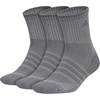 adidas Men’s Cushioned X Socks 3 Pairs | 3-Pack, Targeted Cushioning, Arch Support, Breathable Moisture-Wicking, Reinforced Heel & Toe, All-Day Comfort(Onix Grey/Grey/Mid-crew/3/Crew)