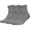 adidas Men’s Cushioned X Socks 3 Pairs | 3-Pack, Targeted Cushioning, Arch Support, Breathable Moisture-Wicking, Reinforced Heel & Toe, All-Day Comfort(Onix Grey/Grey/Quarter/3)