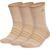adidas Men’s Cushioned X Socks 3 Pairs | 3-Pack, Targeted Cushioning, Arch Support, Breathable Moisture-Wicking, Reinforced Heel & Toe, All-Day Comfort(Warm Sandstone Beige Raw Desert/Crew/3)