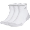 adidas Men’s Cushioned X Socks 3 Pairs | 3-Pack, Targeted Cushioning, Arch Support, Breathable Moisture-Wicking, Reinforced Heel & Toe, All-Day Comfort(White/Clear Onix Grey/Quarter/3)