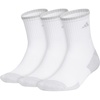 adidas Men’s Cushioned X Socks 3 Pairs | 3-Pack, Targeted Cushioning, Arch Support, Breathable Moisture-Wicking, Reinforced Heel & Toe, All-Day Comfort(White/Clear Onix Grey/Mid-crew/3/Crew)