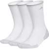 adidas Men’s Cushioned X Socks 3 Pairs | 3-Pack, Targeted Cushioning, Arch Support, Breathable Moisture-Wicking, Reinforced Heel & Toe, All-Day Comfort(White/Clear Onix Grey/Crew/3)