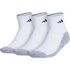 adidas Men’s Cushioned X Socks 3 Pairs | 3-Pack, Targeted Cushioning, Arch Support, Breathable Moisture-Wicking, Reinforced Heel & Toe, All-Day Comfort(White/Grey/Orbit Indigo Blue/Quarter/3)
