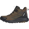 adidas Mens Terrex Anylander Leather Mid Climaproof Hiking Sneakers Shoes – Black(Brown Oxide/Shadow Olive/Black)