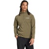 adidas Men’s Terrex Multi Essentials Half-zip Fleece Hiking Jacket(Olive Strata)