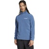 adidas Men’s Terrex Multi Essentials Half-zip Fleece Hiking Jacket(Wonder Steel)