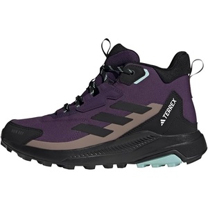 Adidas Women’s Terrex Anylander Mid Top Rain.rdy Hiking Sneakers(Aurora Plum/Black/Trace Brown)