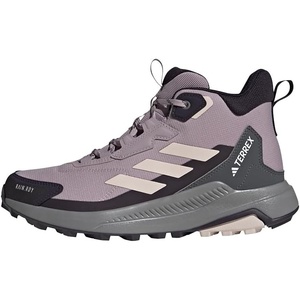Adidas Women’s Terrex Anylander Mid Top Rain.rdy Hiking Sneakers(Fig Putty Mauve Aurora Black)