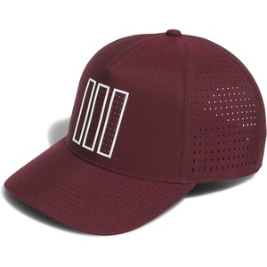 adidas Men’s 3-stripes Tour Hat(Maroon)