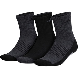 adidas Men’s Cushioned X Socks 3 Pairs | 3-Pack, Targeted Cushioning, Arch Support, Breathable Moisture-Wicking, Reinforced Heel & Toe, All-Day Comfort(Black/Onix Grey/Grey/Mid-crew/3)
