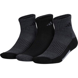 adidas Men’s Cushioned X Socks 3 Pairs | 3-Pack, Targeted Cushioning, Arch Support, Breathable Moisture-Wicking, Reinforced Heel & Toe, All-Day Comfort(Black/Onix Grey/Grey/Quarter/3)