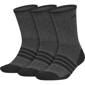 adidas Men’s Cushioned X Socks 3 Pairs | 3-Pack, Targeted Cushioning, Arch Support, Breathable Moisture-Wicking, Reinforced Heel & Toe, All-Day Comfort(Black/Onix Grey/Crew/3)