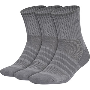 adidas Men’s Cushioned X Socks 3 Pairs | 3-Pack, Targeted Cushioning, Arch Support, Breathable Moisture-Wicking, Reinforced Heel & Toe, All-Day Comfort(Onix Grey/Grey/Mid-crew/3/Crew)