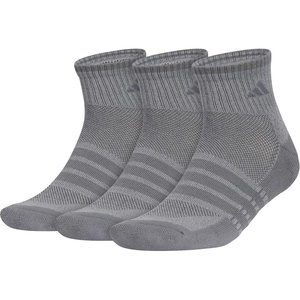 adidas Men’s Cushioned X Socks 3 Pairs | 3-Pack, Targeted Cushioning, Arch Support, Breathable Moisture-Wicking, Reinforced Heel & Toe, All-Day Comfort(Onix Grey/Grey/Quarter/3)