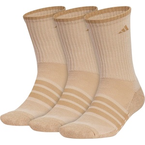 adidas Men’s Cushioned X Socks 3 Pairs | 3-Pack, Targeted Cushioning, Arch Support, Breathable Moisture-Wicking, Reinforced Heel & Toe, All-Day Comfort(Warm Sandstone Beige Raw Desert/Crew/3)