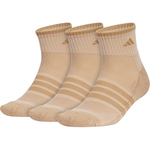 adidas Men’s Cushioned X Socks 3 Pairs | 3-Pack, Targeted Cushioning, Arch Support, Breathable Moisture-Wicking, Reinforced Heel & Toe, All-Day Comfort(Warm Sandstone Beige Raw Desert/Quarter/3)