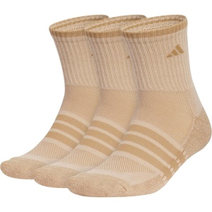 adidas Men’s Cushioned X Socks 3 Pairs | 3-Pack, Targeted Cushioning, Arch Support, Breathable Moisture-Wicking, Reinforced Heel & Toe, All-Day Comfort(Warm Sandstone Beige Raw Desert/Mid-crew/3/Crew)