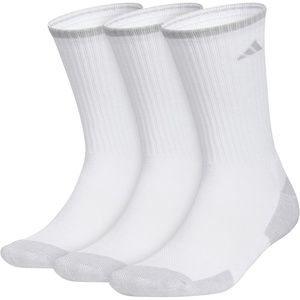 adidas Men’s Cushioned X Socks 3 Pairs | 3-Pack, Targeted Cushioning, Arch Support, Breathable Moisture-Wicking, Reinforced Heel & Toe, All-Day Comfort(White/Clear Onix Grey/Crew/3)