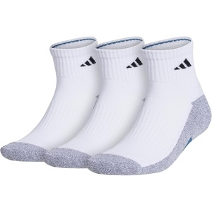 adidas Men’s Cushioned X Socks 3 Pairs | 3-Pack, Targeted Cushioning, Arch Support, Breathable Moisture-Wicking, Reinforced Heel & Toe, All-Day Comfort(White/Grey/Orbit Indigo Blue/Quarter/3)