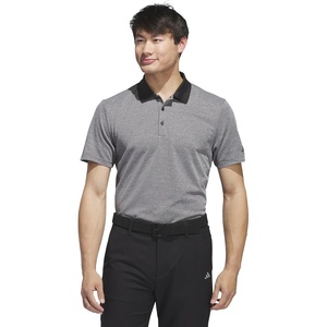 adidas Men’s Performance Heathered Polo Shirt(Black)