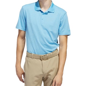adidas Men’s Performance Heathered Polo Shirt(Semi Blue Burst)