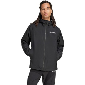 adidas Mens Terrex Multi 2L Rain.Rdy Jacket Hiking Athletic Outerwear Casual – Black(Black/Black)