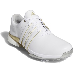 adidas Men’s Tour360 24 Golf Shoes(Footwear White/Gold Metallic/Silver Metallic)