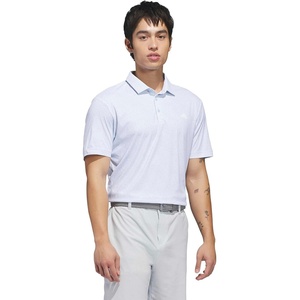 adidas Men’s Ultimate365 Feather Print Polo Shirt(White  Crystal Sky)