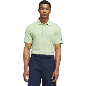 adidas Men’s Ultimate365+ Go-to Print Polo Shirt(Frozen Lemon  Collegiate Navy)
