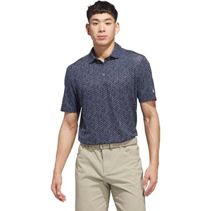 adidas Men’s Ultimate365 Mesh Tango Print Climacool Polo Shirt(Collegiate Navy  White)