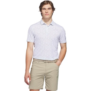 adidas Men’s Ultimate365 Mesh Tango Print Climacool Polo Shirt(White  Dusky Petrol)