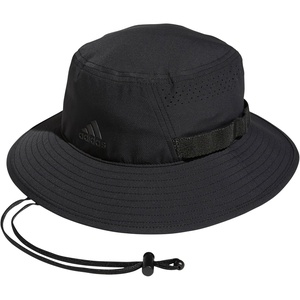 adidas Men’s Victory Bucket Hat Boonie | Wide Shade Brim, Moisture-Wicking Sweatband, Lightweight, Breathable, All-Day Sun Comfort(Black/4)