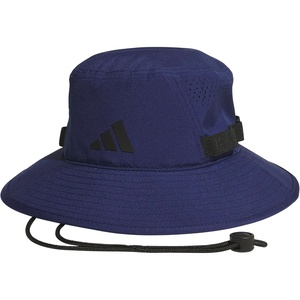 adidas Men’s Victory Bucket Hat Boonie | Wide Shade Brim, Moisture-Wicking Sweatband, Lightweight, Breathable, All-Day Sun Comfort(Dark Blue/Black/5)
